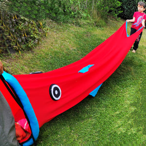 Red Fish,Autism and ADHD and special needs,Resistance,Compression,Play Tunnel, Sensory Tunnel for Kind, Balance and Coordination,Integration,Handmade