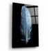 Blue Feather Glass Wall Art