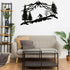 Metal Wall Decor Metal Skier Wall Art Mountain and Trees
