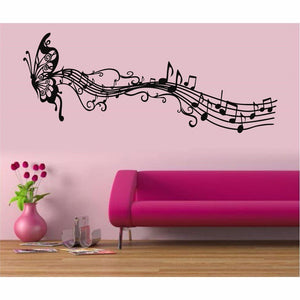 Metal Wall Decor Metal Music Decor Butterfly and Melody
