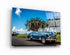 Blue Classic Car Glass Wall Art