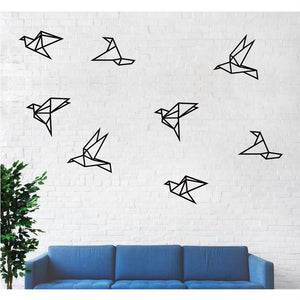 Metal Wall Art Geometric Birds Art Metal Birds Decor Metal
