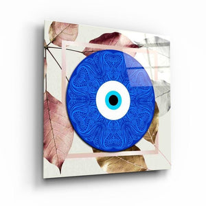 Evil Eye Bead Blue Glass Wall Art