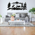 Metal Wall Decor Metal Deer Family Art Tree Mountain