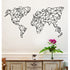 Metal World Map Wall Art 2 Pieces Geometric World Map Decor