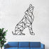 Metal Wall Art Metal Wolf Decor Geometric Wolf Sign