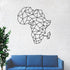 Metal Africa Map Geometric Design Metal Wall Art Metal Wall