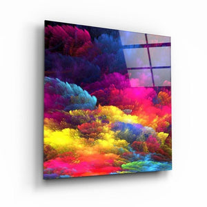 Color Puff Glass Wall Art
