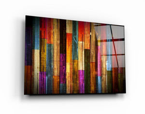 Painted Wood Glass Wall Art