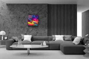 Color Puff Glass Wall Art