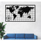 Metal Wall Decor World Map Continents with Compass Metal