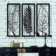 Metal Wall Art Metal Leaves Art Decor 3 Panels Wall