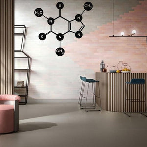 Metal Wall Decor Caffeine Molecule Metal Wall Art Chemistry