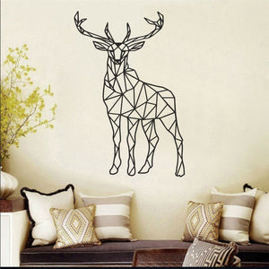 Metal Wall Decor Geometric Deer Wall Art Deer with Antlers