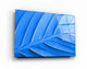 Blue Leaf Glass Wall Art