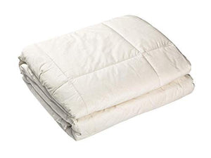 100% Pure Wool Filled Comforter for All Seasons, Encased in 100% Cotton Down Alternative Comforter, Duvet Insert, Natural White, Woolmark Certified