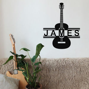 Metal Wall Art Personalized Guitar Decor Musician Gifts